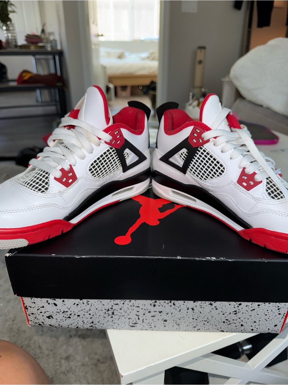 Jordan Air Jordan 4 Retro GS – White, Black, Grey